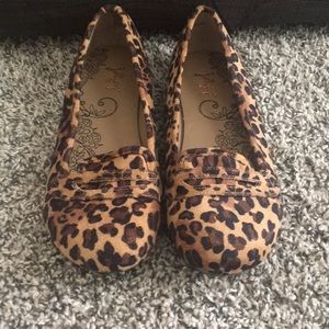 Animal print loafers.